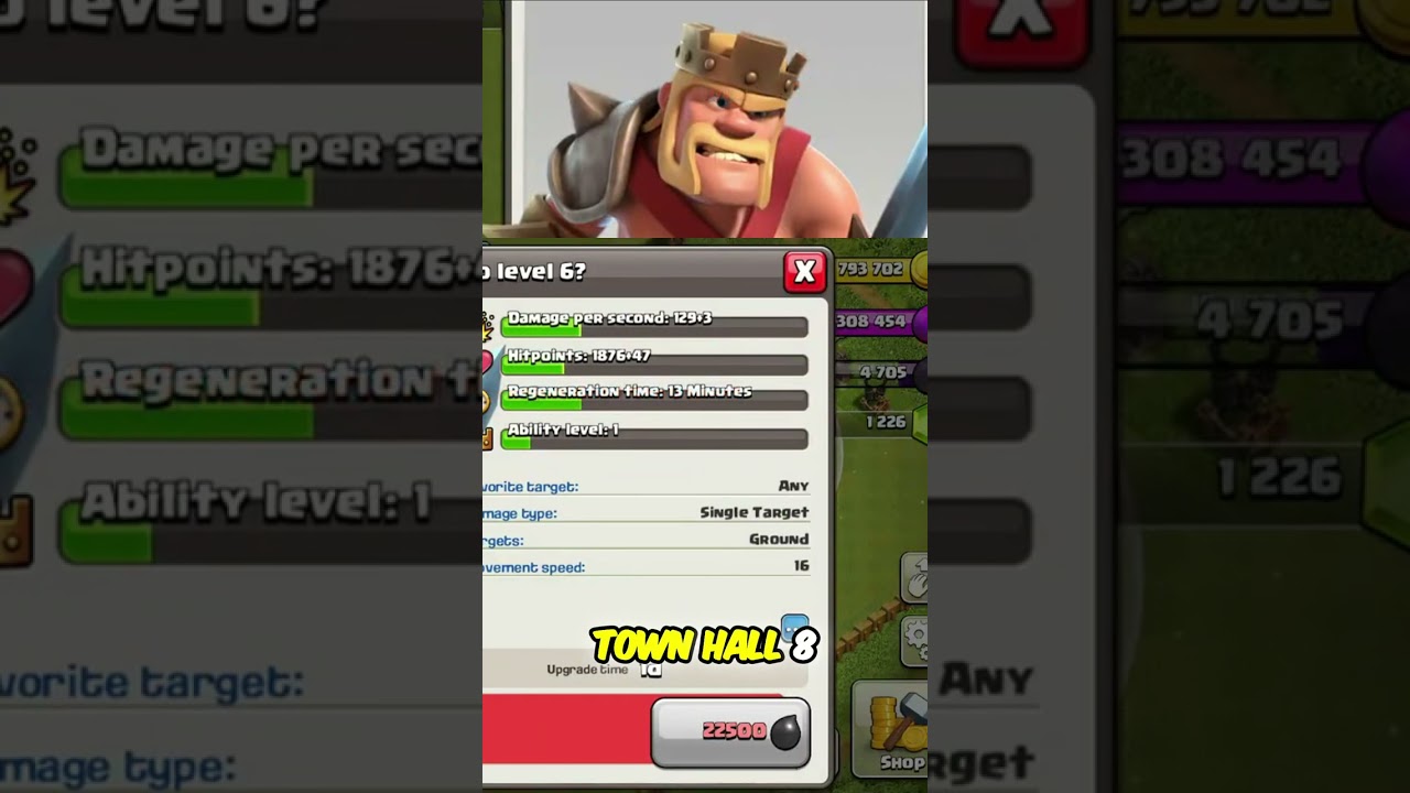 Barbarian King: Waiting for Town Hall 8! #shorts