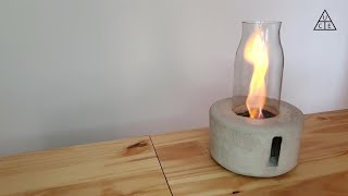 Concrete smokeless fire pit with fire vortex effect | DIY