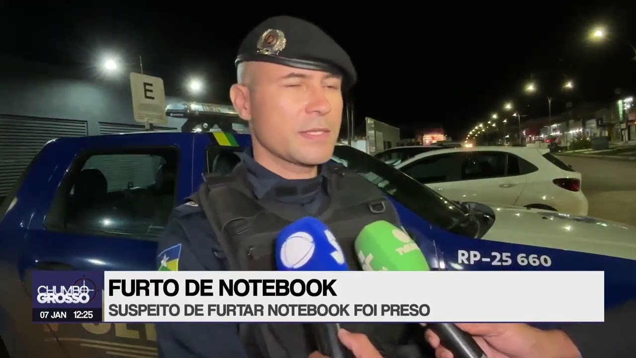 SUSPEITO DE FURTA NOTEBOOK FOI PRESO