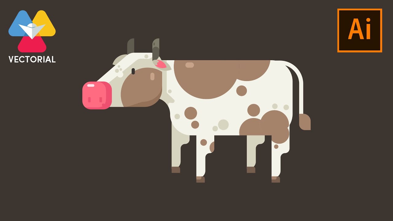 Cow vector tutorial in Adobe Illustrator