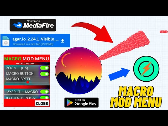 NEW VERSİON 2.24.1 ANDROİD ZOOM MOD MENU (AGARİO MOBİLE) 