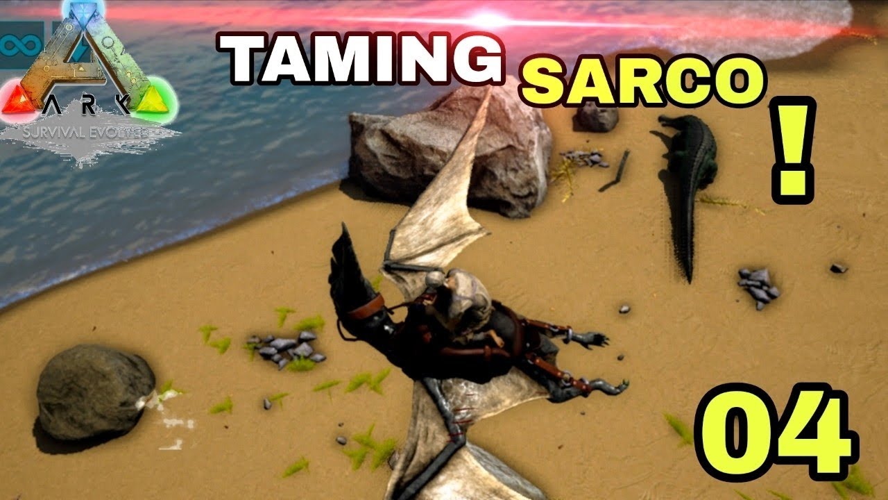 TAMING SARCO ALMOST KILLED ME | Ark ultimate Survival edition ep-04
