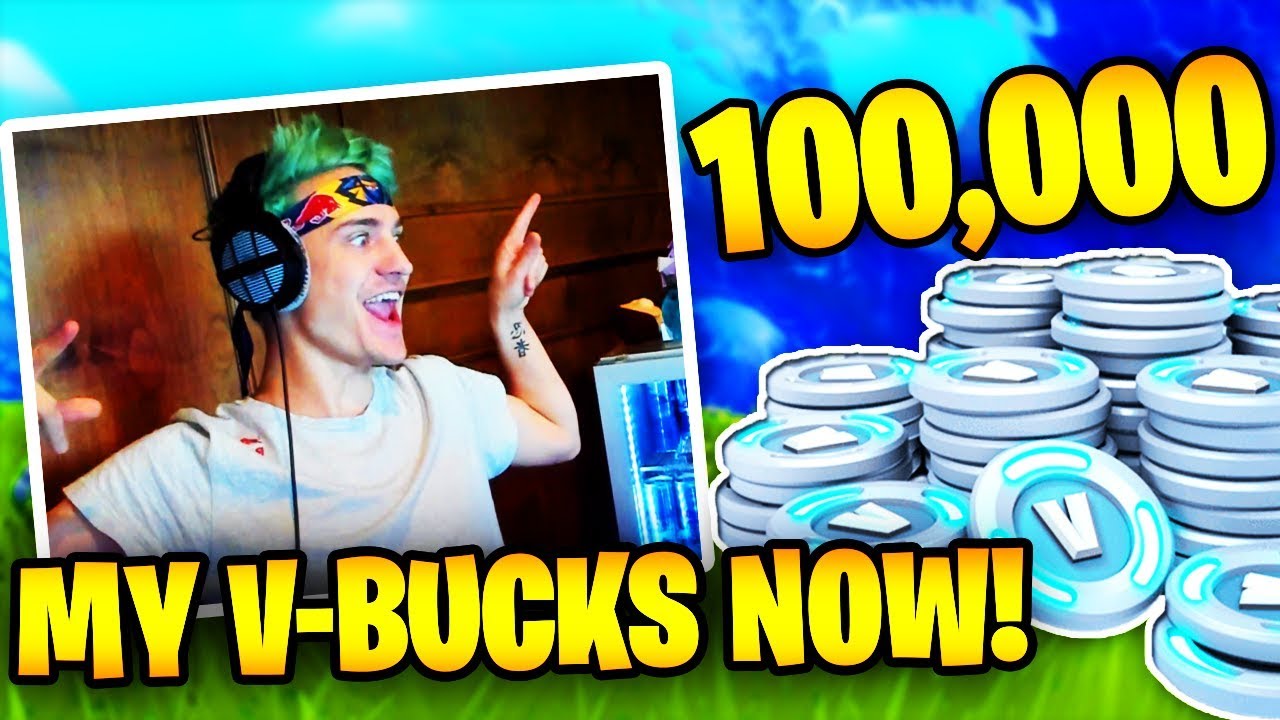 NINJA BUYS 100K V BUCKS ON FORTNITE! Fortnite Battle Royale YouTube