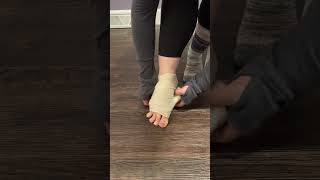 Physical Therapist explains how to Figure 8 wrap your ankle for stability and inflammation control