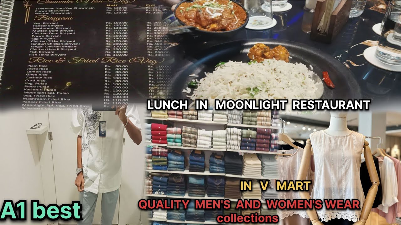 Testy🤤Lunch😋at MOONLIGHT RESTAURANT CDA cuttack,I bought a nice combo shirt pant at V Mart😅😎. 