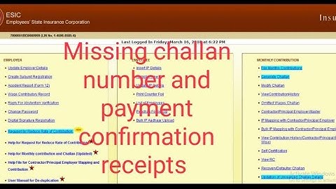 How to get challan number in esic