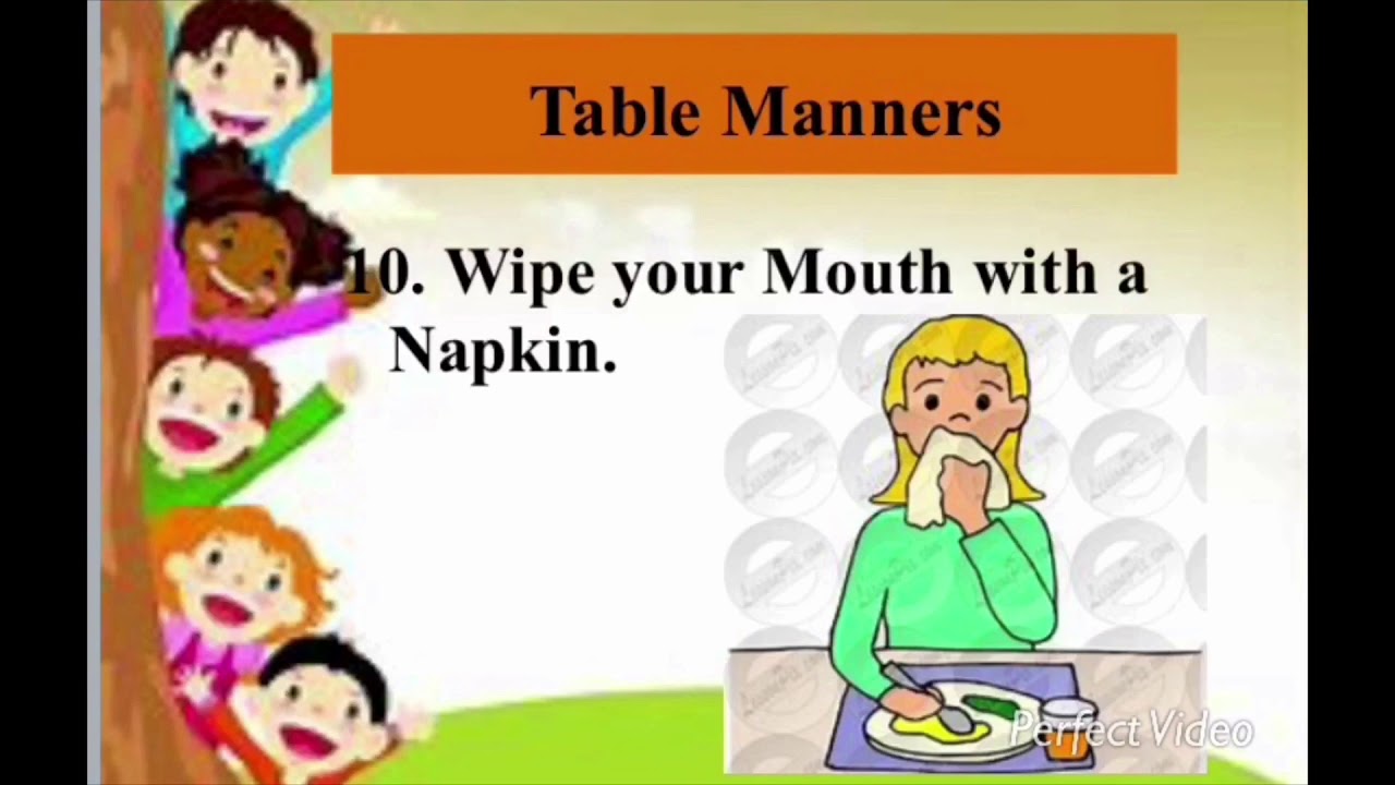 table manners clipart