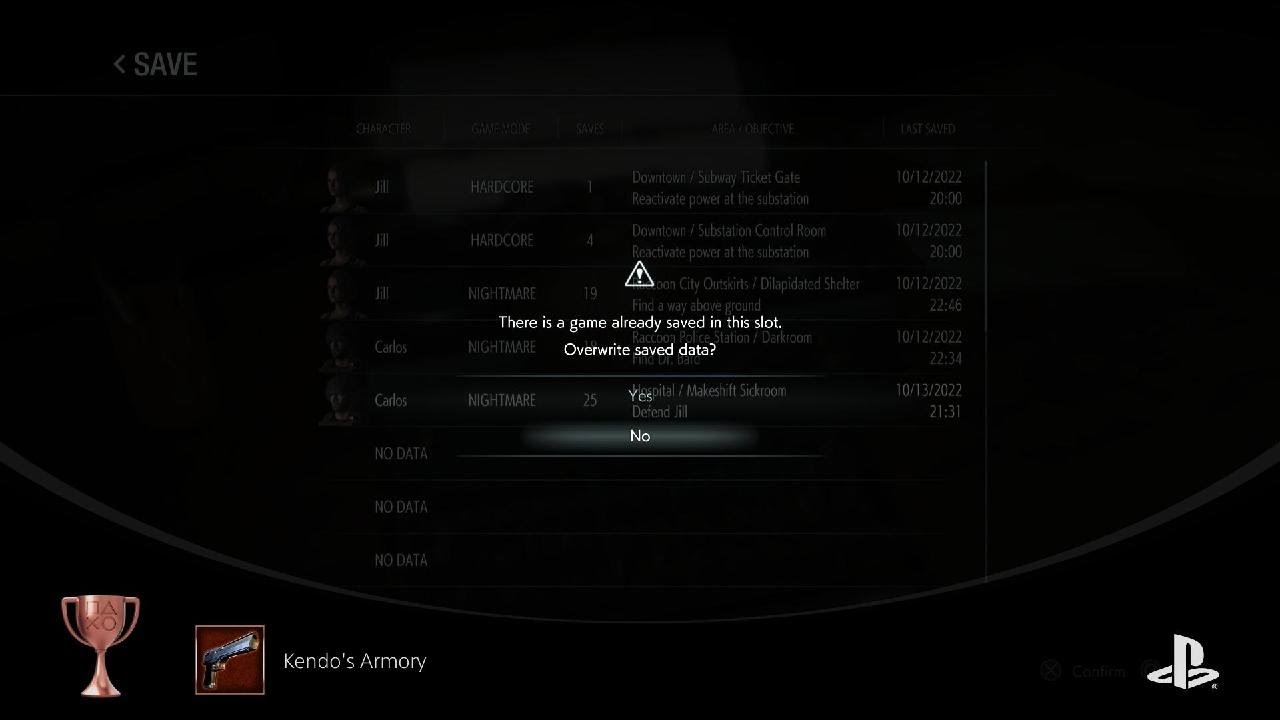 RESIDENT EVIL 3 Kendo's Armory Trophy