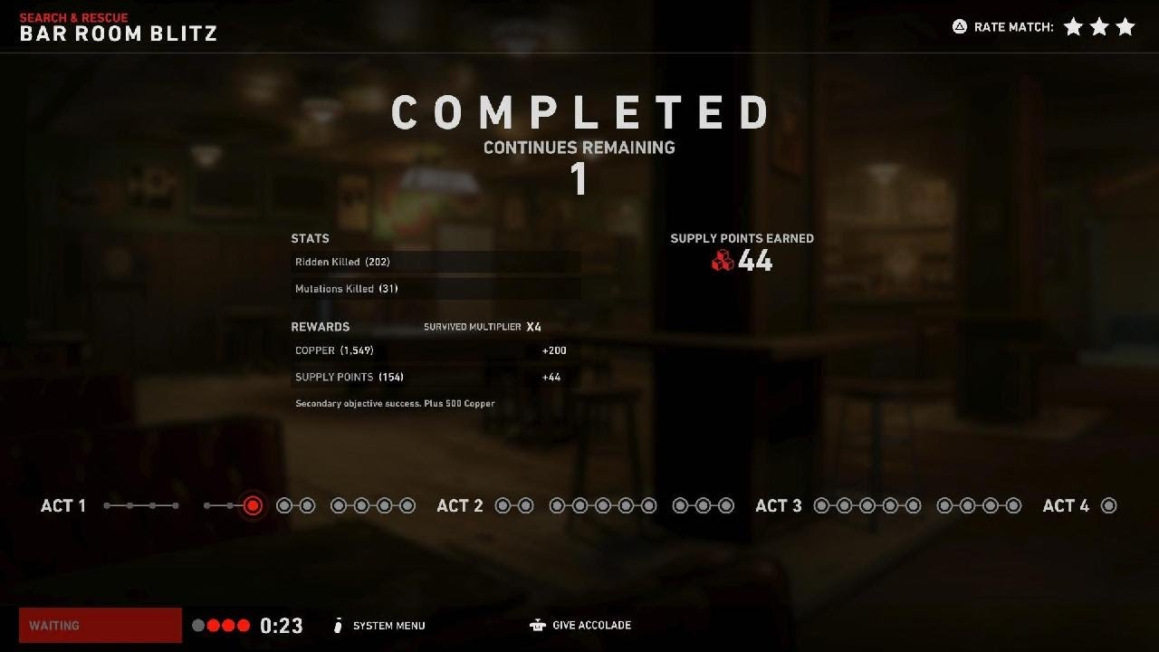 Back 4 Blood Bar Room Blitz