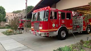 LACoFD Squad 106 And Engine 106 Responding