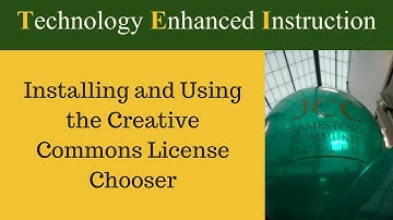 Installing and Using the Creative Commons License Chooser