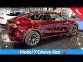 Tesla Model Y Long Range 2023 - Midnight Cherry Red (Studio vs Outdoors) MASSIVE color change!😳