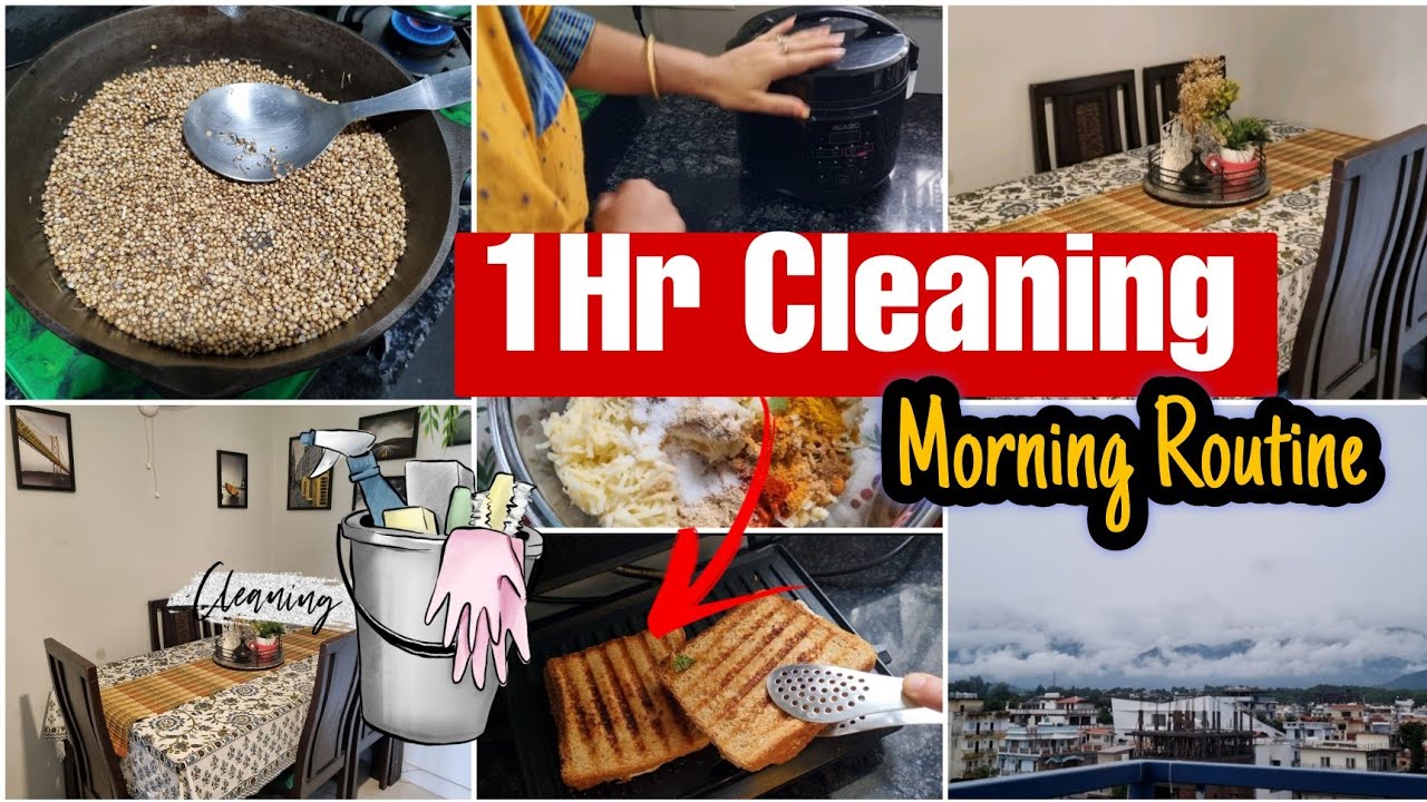 1 Hr Morning Routine With tips and tricks/Dinning Space Deep Cleaning ...