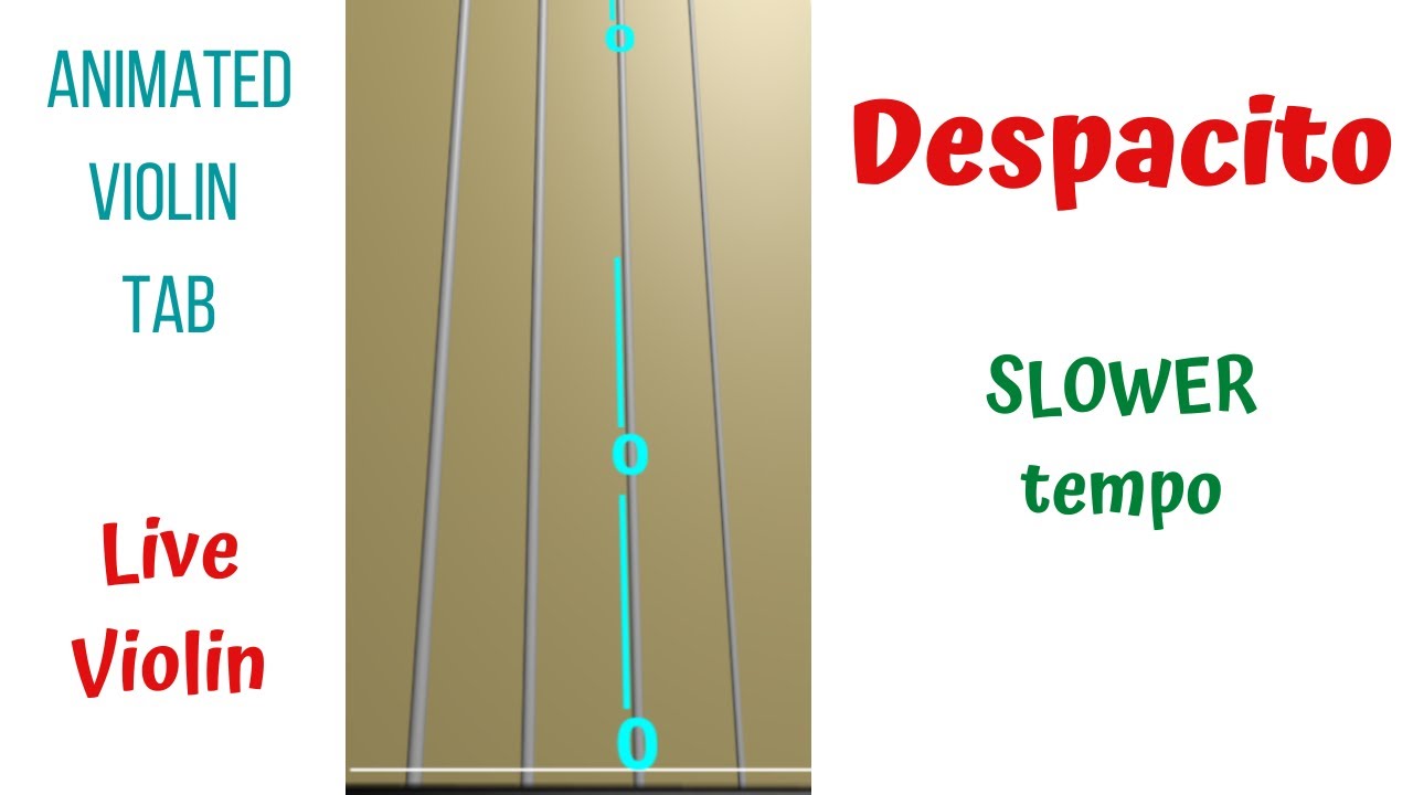 🎻 DESPACITO by Luis Fonsi | LIVE Violin Cover – Learn to Play with Animated TAB (SLOWER Tempo)