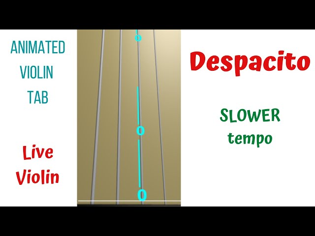 🎻 DESPACITO by Luis Fonsi | LIVE Violin Cover – Learn to Play with Animated TAB (SLOWER Tempo)