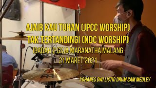 Download Lagu (Medley) Ajaib Kau Tuhan dan Tak Tertandingi - Yohanes Dwi Listio Drum Cam (21/03/2021) MP3