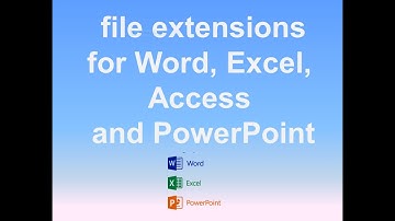 ms office file extensions | file extensions for Word, Excel, and PowerPoint
