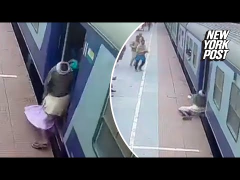 WATCH: Hero saves passenger from being pulled under the train | New York Post