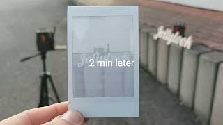 Calculating exposure time with the Jollylook Pinhole Instant Film Camera exposure calculator.