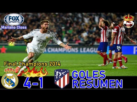 Real Madrid vs Atletico de Madrid 4-1 Goles Resumen Final Champions 2014 Fox Sports