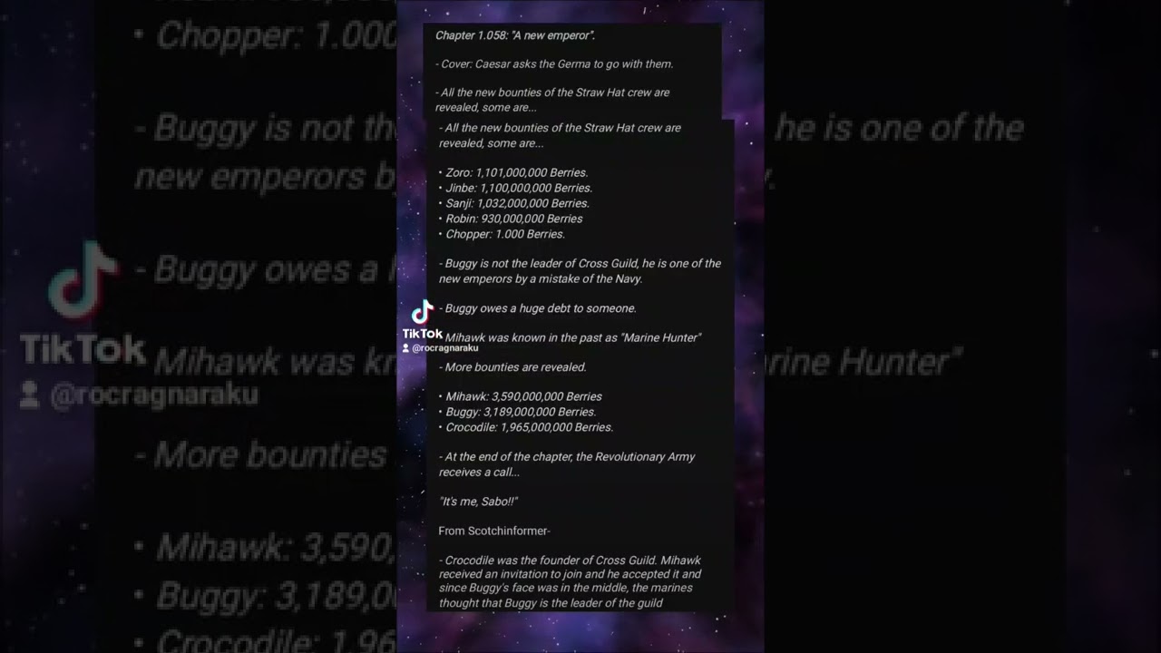 One Piece Chapter 1058 Spoilers 