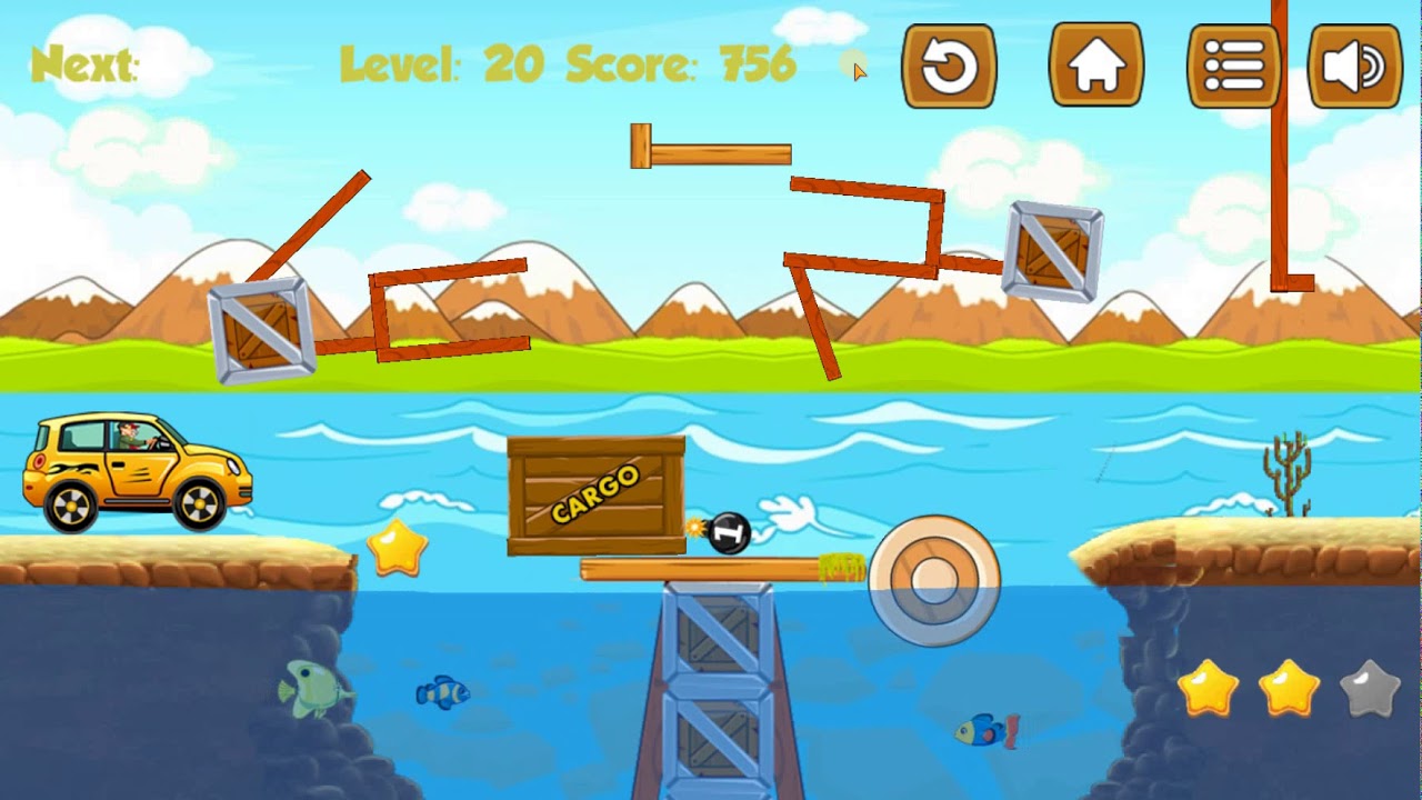 Build River Wooden Bridge - Level 20