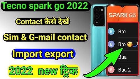 tecno spark go 2022 Contact show import export | how to show Contact tecno spark go 2022