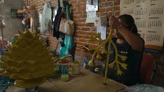 Yola Painting in the Stray Dog Designs workshop