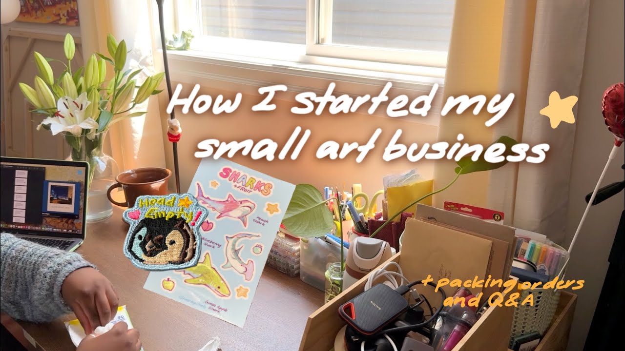 How to start your own small art business 🧑‍🎨✨ How I started mine + order packing and Q&A