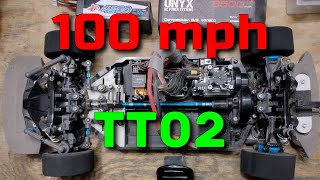 Tamiya TT02 3S speed run 164 km/h