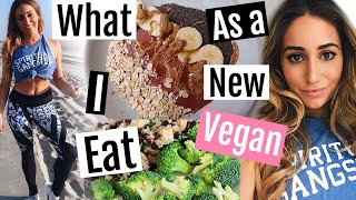 HEALTHY WHAT I EAT IN A DAY AS A NEW VEGAN //Easy meals on the go 2018