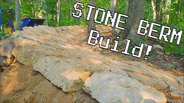 Building a STONE BERM for the Mountain Bike Trail at Snowkraft! (Time-Lapse Video)