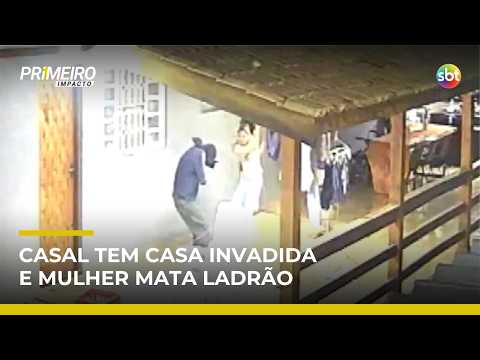 Video Mulher reage a assalto, mata invasor e marido sobrevive após ser baleado |