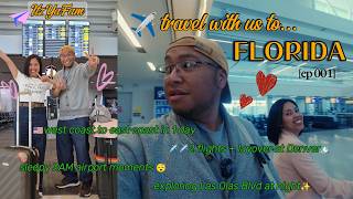 Our Florida Trip Starts NOW! ✈️ Airport Vlog + Las Olas Night Walk