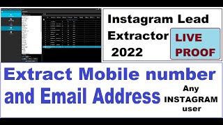 Instagram Lead Extractor 2022|| Extract Mobile number and email of followers of any instagram user