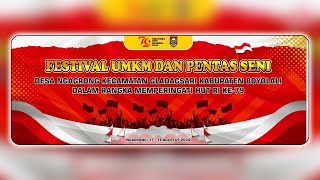 LIVE DAY 2 MALAM - FESTIVAL UMKM DAN PENTAS SENI - HUT KEMERDEKAAN RI-79 - WARGA DESA NGAGRONG
