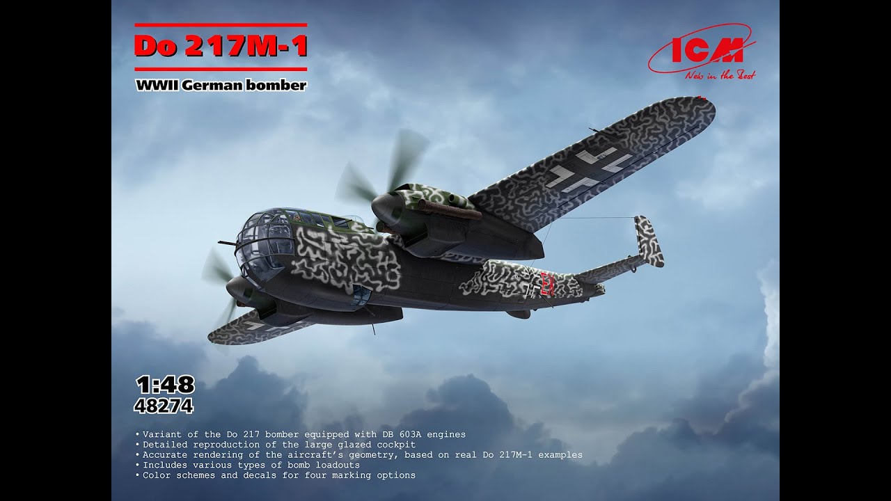 NEW ICM 1/48 Do217M-1 (48274) kit review
