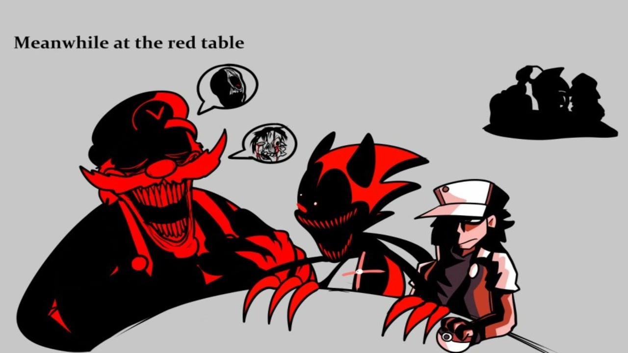 Red Table (Pasta Night but Fatal Error, Mr. Virtual & Glitchy Red Sing it) - FNF Cover