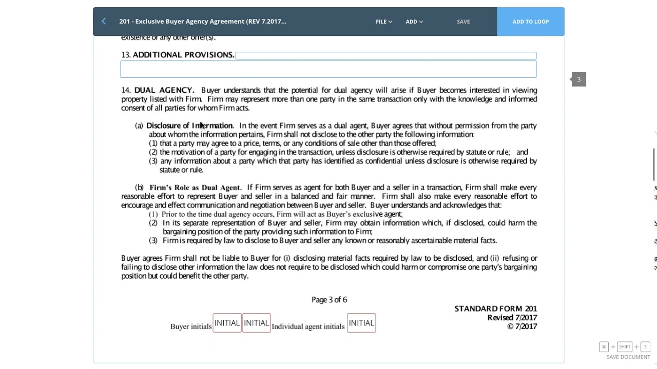 Buyer Agency Agreement
