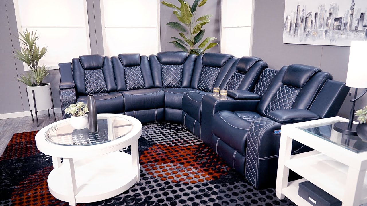 Bronson 3PC Dual Power Sectional | 1B-2817-3PC | AFW.com