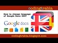 How to change language of Google Docs 2017 byNP