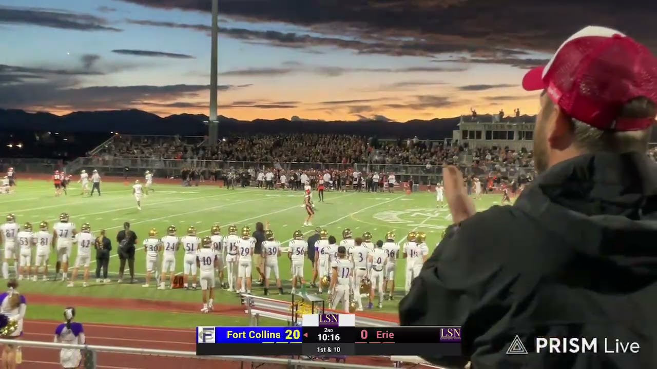 Fort  Collins vs Erie. Varsity football. 9/18/2026. 2nd quarter to end.