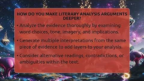 How Do You Make Literary Analysis Arguments Deeper? - The Prose Path