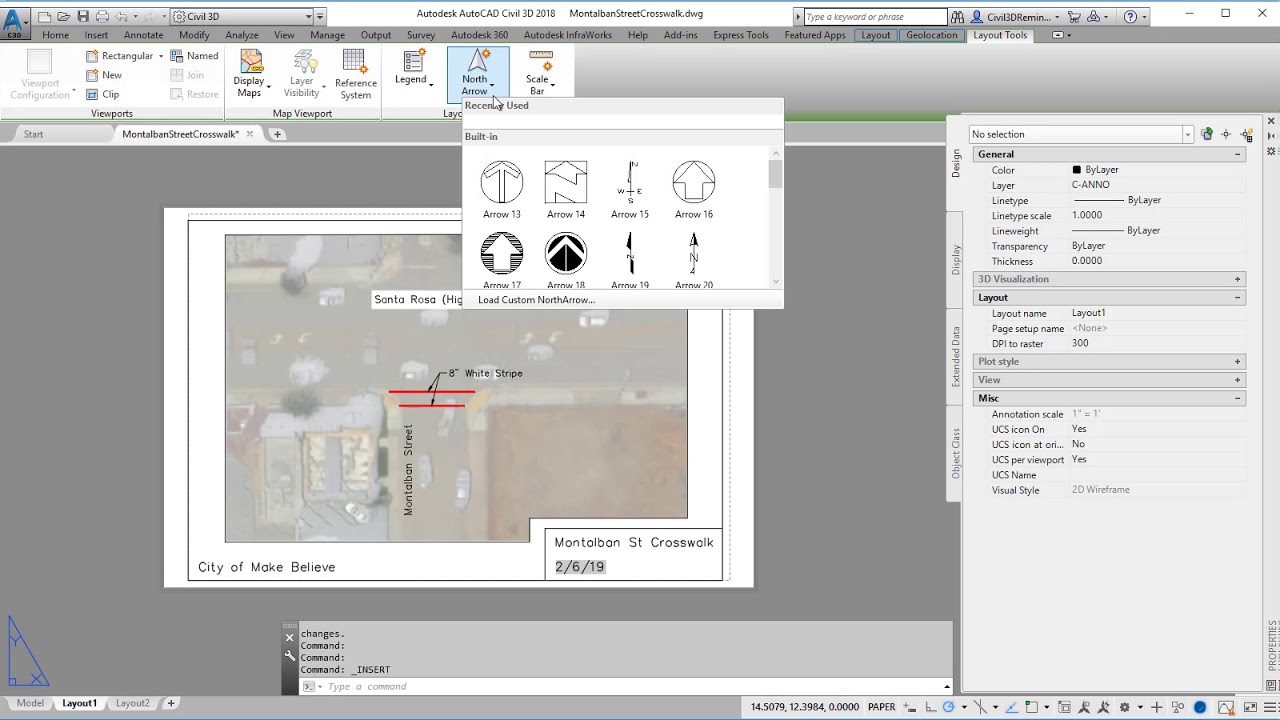 Sidewalk Project - Part 9 - North Arrow and Scale Bar - YouTube