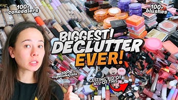 HUGE MAKEUP COLLECTION DECLUTTER! I *REALLY* Needed To Do This 🥲