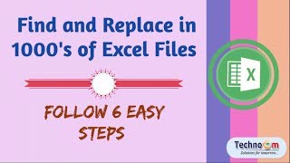 Excel search and Replace in 1000's of Excel Files
