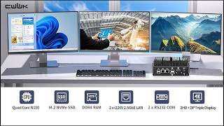CWWK C1  Fanless J6412  Mini PC, 2 × 2.5GbE i226V LAN Port, 2 × COM RS232, Support WIFI/BT
