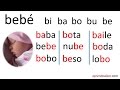 Silabas ba be bi bo bu - Palabras con b para niños
