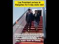Lao President arrives in Hangzhou for 5-day state visit