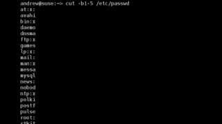 Linux Video Man Pages - cut